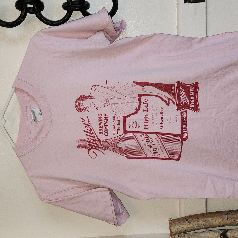 Miller High Life Pink & Red Tee - Small